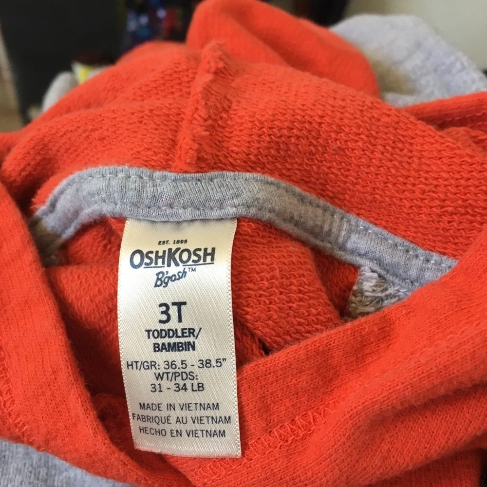 FINAL MARKDOWN Oshkosh French terry hoodie 3t
